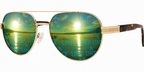 UNT Gold Venture Aviator sunglasses.