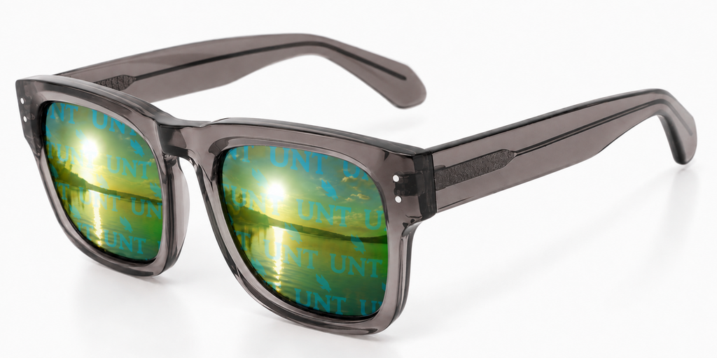 UNT Grey Maverick Wayfarer sunglasses.