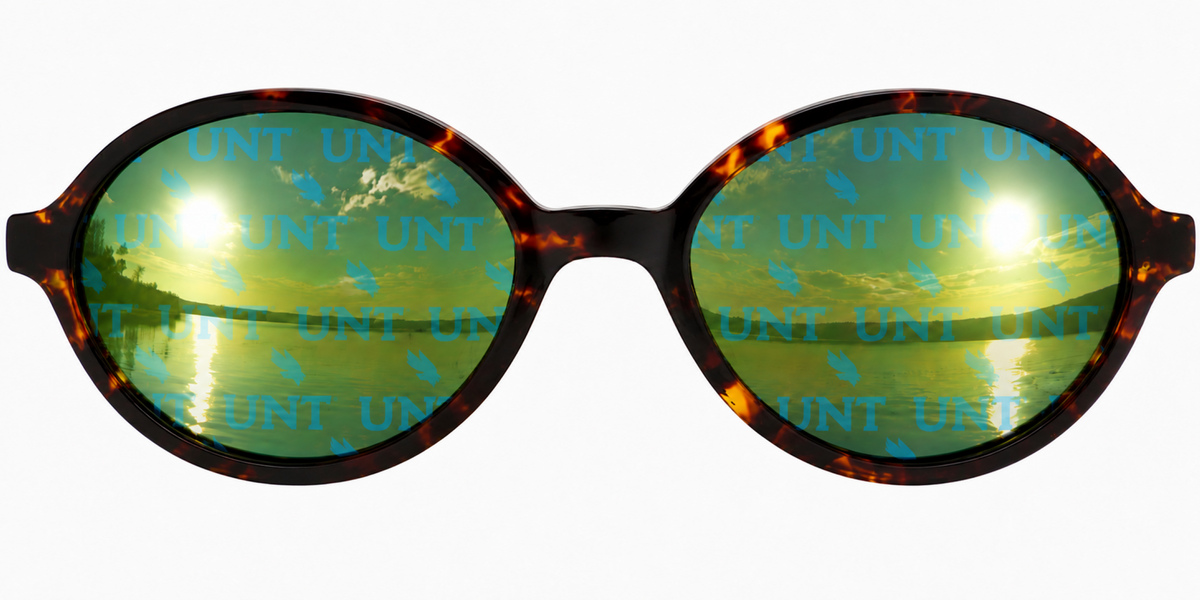 UNT Tortoise Icon Multi Logo sunglasses.