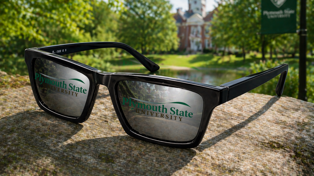 AI image of Legend Wayfarer style sunglasses with PSU logo.