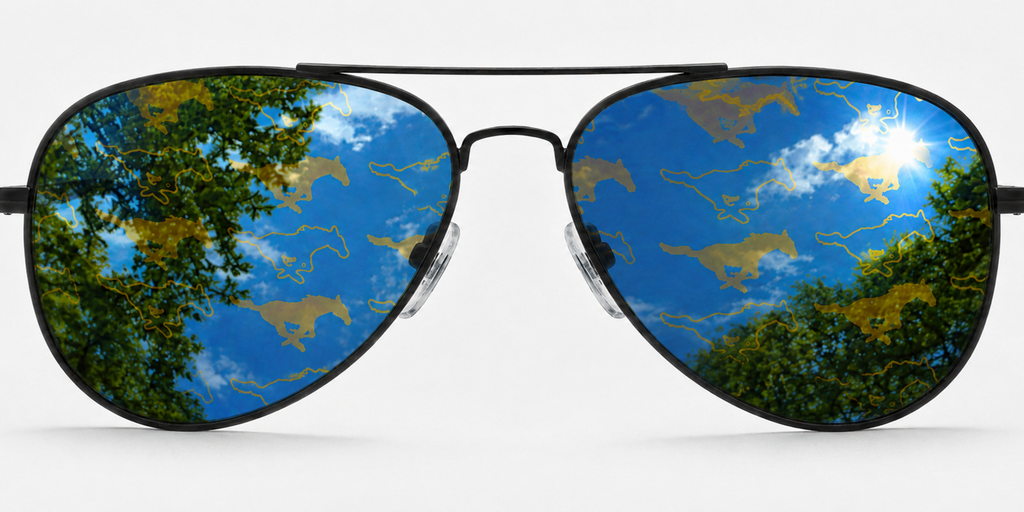 SMU Venture Aviator sunglasses.