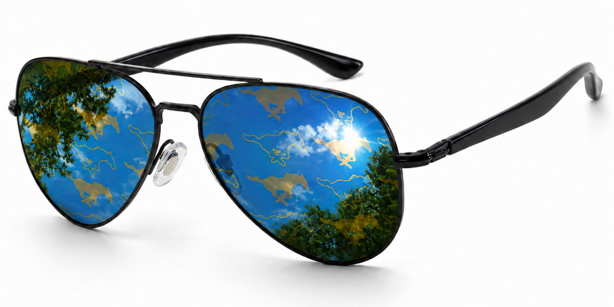 SMU Venture Aviator sunglasses.