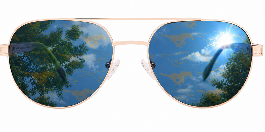 SMU Venture Aviator sunglasses.