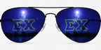 Sigma Chi Venture Aviator sunglasses.