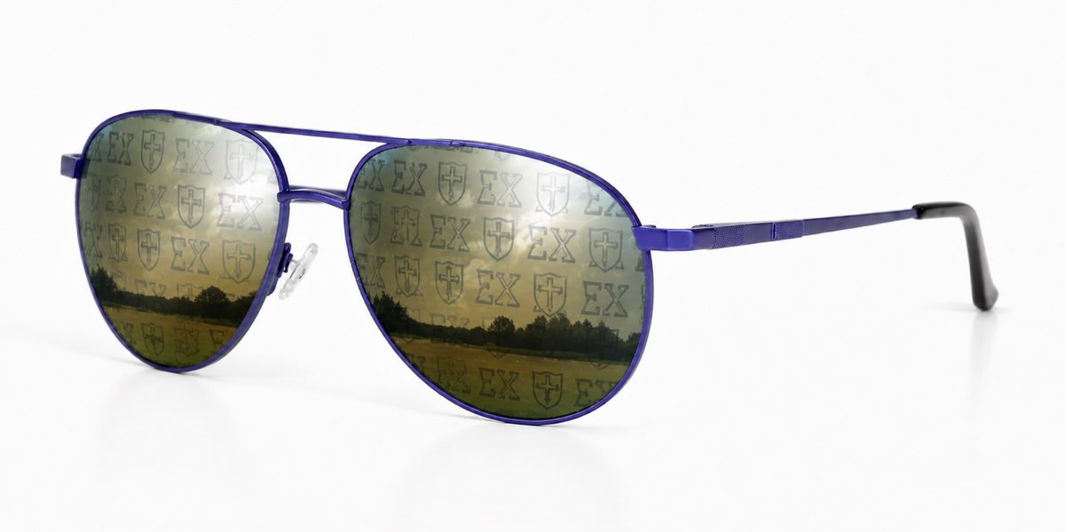 Sigma Chi Venture Aviator sunglasses.