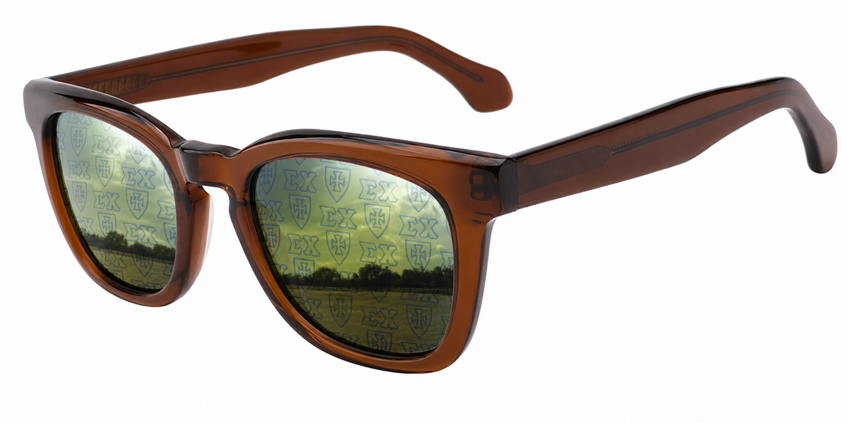 Sigma Chi Maverick Wayfarer sunglasses.